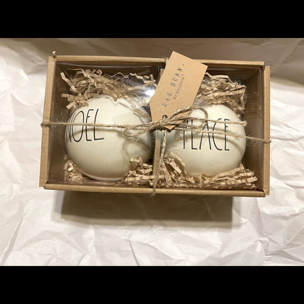 Rae Dunn “Noel” “Peace” Ceramic Ornaments